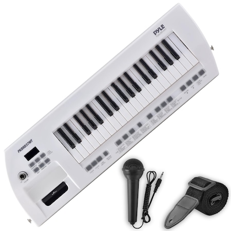 Pyle Electric Piano, 37 Keys Electric Keyboard Piano, Music Keyboard PKBRD37WT