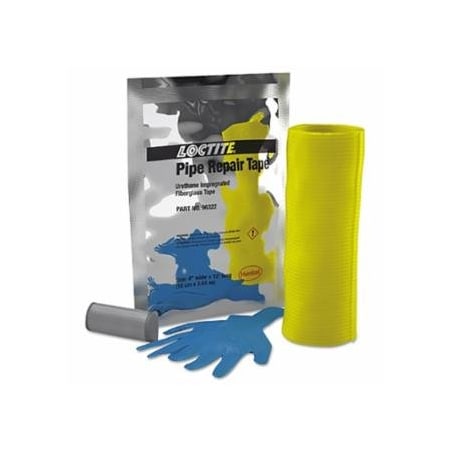 Loctite Pipe Repair Kit, 4 in x 12 ft , White Tape, with Epoxy stick and Gloves 442-269078