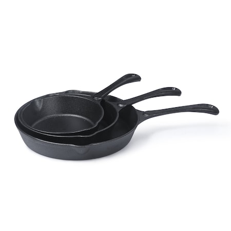 Commercial Chef 3-Piece Cast Iron Skillet Set - 6/8/10 CHCI6810