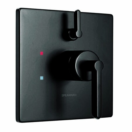 Speakman Shower Valve Trim with Diverter, Lever Handle, Matte Black CPT-3501-MB