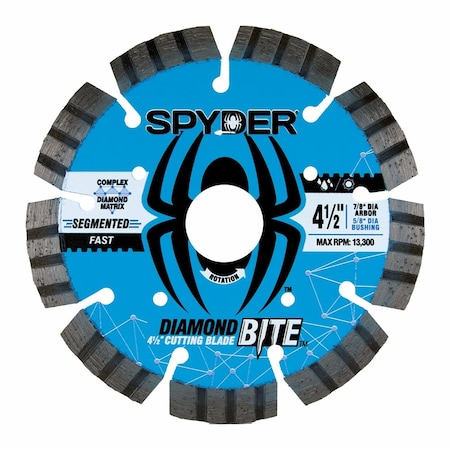 Spyder Masonry Cutting Wheel, Segmented, 4-1/2'' 14120