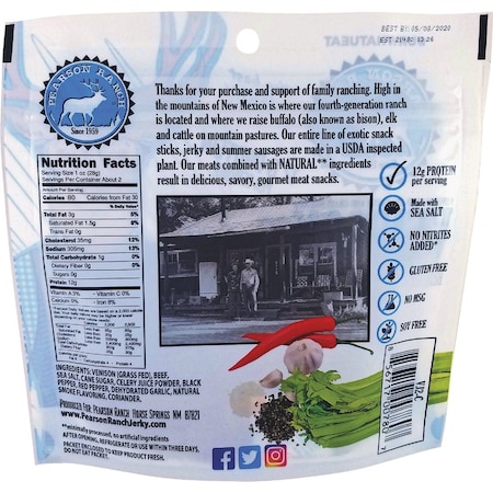 Pearson Ranch Jerky 2.1 Oz. All-Natural Venison Jerky VJ2-C