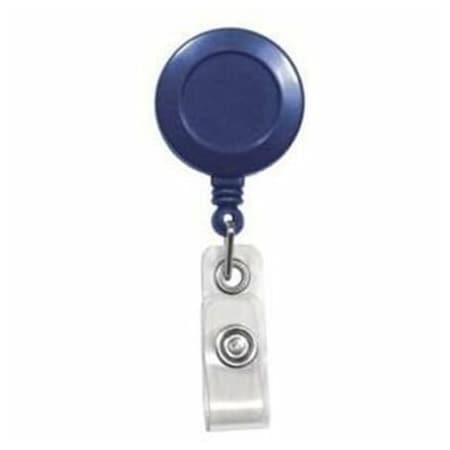 Brady Round Solid Color Badge Reel - Vinyl - 100 / Pack - Royal Blue, Clear 2120-4702