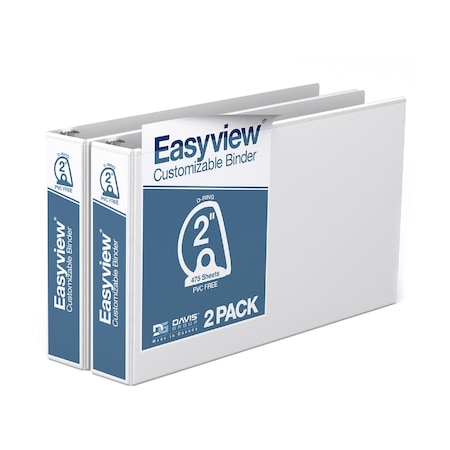 Davis Group Easyview Premium, 2" AD (11" x 17"), - White, PK2 8603-00-02
