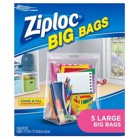 Ziploc Big Bags 3 gal Clear Storage Bag 71592