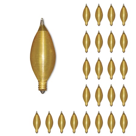 Bulbrite 25w C11 Dimmable (E12) Candelabra Scrw Bse Incandescent Light Bulb Spunlight Satin Amber 2200k, 25PK 861976