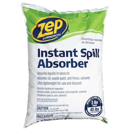 Zep Spill Absorbent, 3 lb Bag, Granular, Odorless ZUABS3
