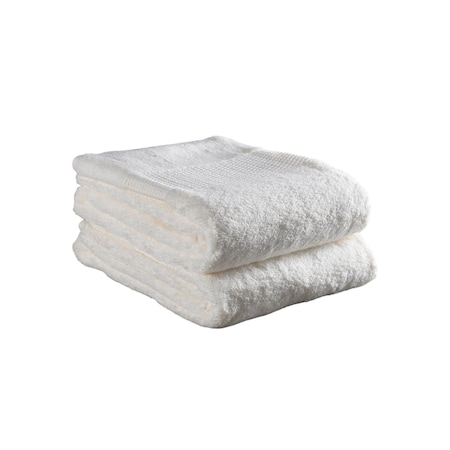 Homeroots Set of Two Ivory Cotton 13" X 13" Quick Dry Terry Cloth Washcloths, 2PK 700326