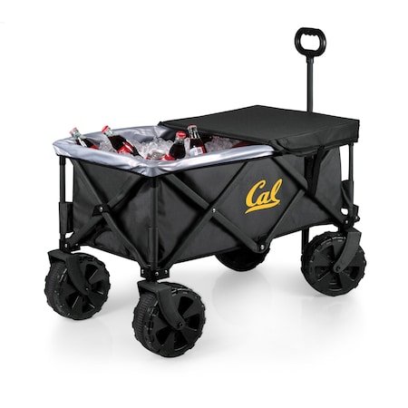 Picnic Time Family Of Brands NCAA Cal Bears Adventure Wagon Elite All-Terrain Folding Beach Wagon 741-85-679-074-0