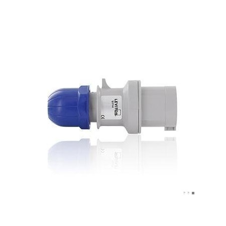 Leviton Pin & Sleeve Plug, 16 A, 208/250V AC, 4 Pole, IEC Grounding, Blue S416-P9