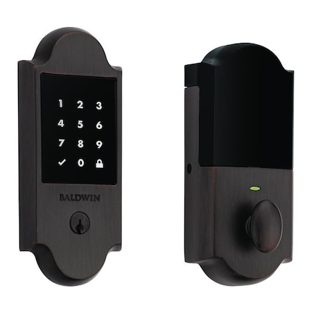 Baldwin Baldwin Z-Wave Boulder Touchscreen Deadbolt with Schlage C Keyway Venetian Bronze Finish 8235112ZW