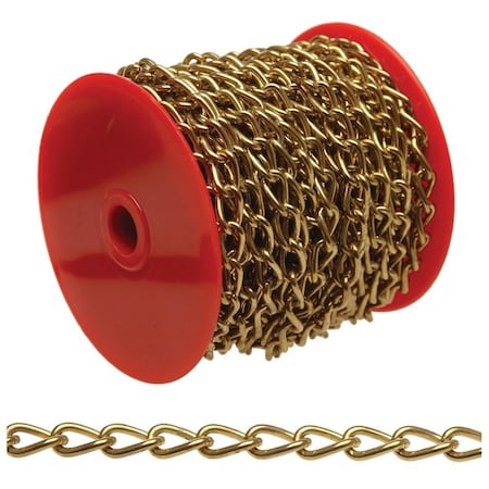 Campbell Chain & Fittings Campbell 0717017 Twist Chain, 5 lb Working Load Limit, #70, Brass 717017