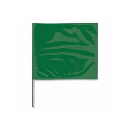 Presco Stake Flag, 4 in x 5 in, 21 in H, Green, 100PK 764-4521G