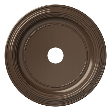 Ekena Millwork Traditional PVC Medallion (Canopies up to 13 1/2"), 22"OD x 3 1/2"ID x 1 1/2"P, Metallic Copper CMP22TRCCO