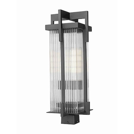 Z-Lite Fortis Sand Black 2 Light Outdoor Post Mount Fixture 5031PHBS-BK