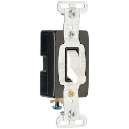 Yhior CS15AC1WCC8 Single Pole Toggle Switch, 15A, White YH601477