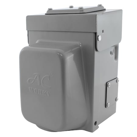 Ac Works Transfer Switch Inlet Box, CS6375/SS2-50P, 50A, 125/250V, NEMA 3R, Heavy-Duty Metal ASINSS2PBX-G