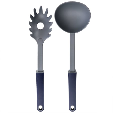 Oster Bluemarine 2 Piece Ladle and Pasta Server Utensil Set in Navy Blue 137545.02