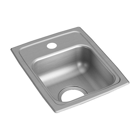 Just Manufacturing Bowl Drop-In Sink, 16"x13"x6", Gray SLADA1613A602-J