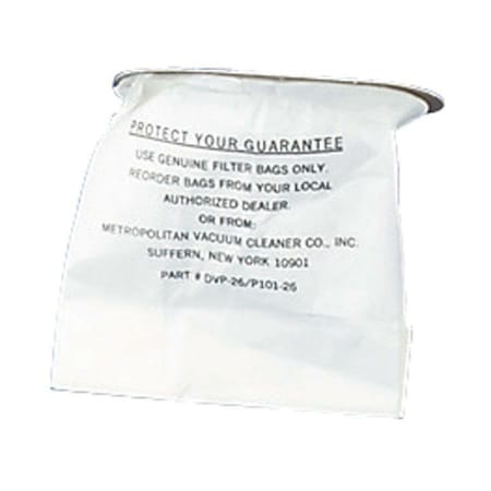 Metrovac Vacuum Bag, 2-Ply, Disposable, 5 PK DVP-26RP
