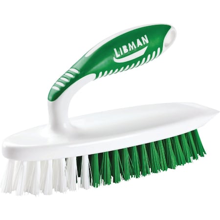 Libman Easy-Grip 4.75'' Polymer Sanoprene Bristle Rubber Grip Scrub Brush 16