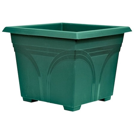 Southern Patio Medallion Deck Planter, Plastic, Olive Green, Neutral DP1510OG