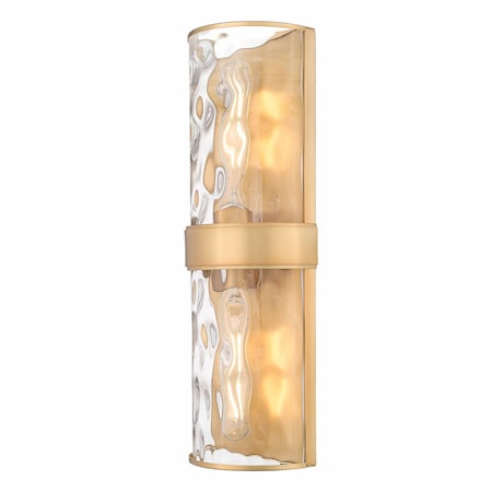 Z-Lite Meridian Rubbed Brass 2 Light Wall Sconce 3053-2SL-RB