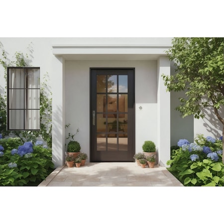 Doornmore G112, 37.75" x 82" ( 36" Door) Right Hand, Mahogany SDL 12 Lite Exterior Door G112-SW-3680_1_RI