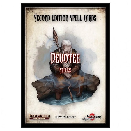 Legendary Games Pathfinder 2 Edition Devotee Spell Card LEG416SSC06PF2