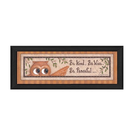 Homeroots Wise Owl Black Framed Print Wall Art 405288