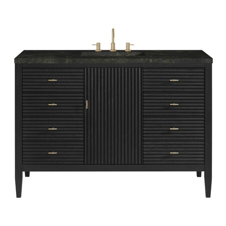 James Martin Vanities Myrrin 48" Single Vanity, Carbon Oak, w/ 3 CM Phantome Eclos Top 485-V48-CBO-3PHT