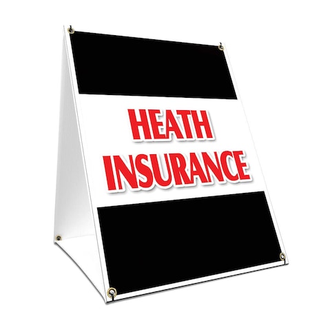 Signmission Health Insurance, 24 Inch x 18 Inch A-frame Yard Sign, Plastic Sign SBC-1824-Health Insurance