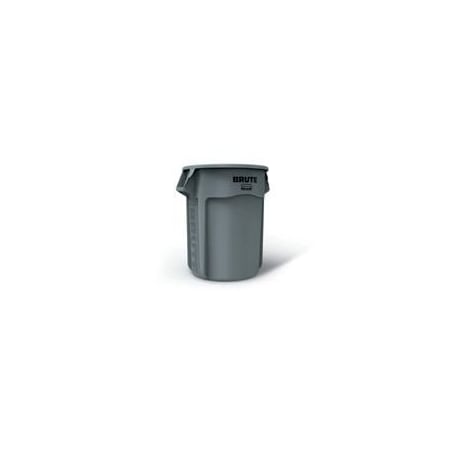 Rubbermaid Brute Vented Container Gray 55 Gallon / 208.2 Liter 1 / ea FG265500GRAY-EA