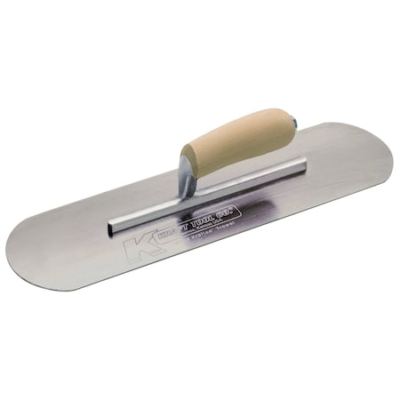 Kraft Tool Pool Trowel, 10"L, Carbon Steel, Round CF435
