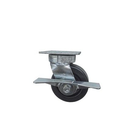 Service Caster 5 Inch Kingpinless Phenolic Wheel Swivel Caster with Brake SCC-KP30S520-PHR-SLB