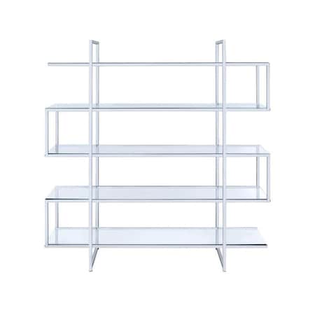 D2D Technologies 63 x 59 x 13.75 in. Home Office Bookcase, Clear Glass D2761407