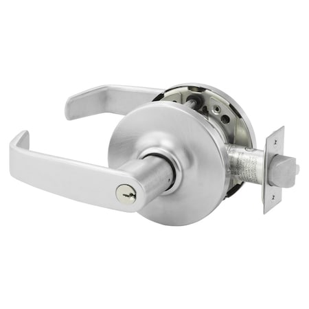 Sargent Grade 1 Storeroom/Closet Cylindrical Lock, L Lever, G Rose, Conventional Cylinder, Satin Chrome Fin 10XG04 GL 26D