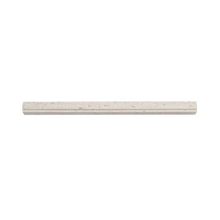 Apollo Tile Wooden Grey 1x12 Marble Polished Pencil Liner Tile Trim 0.67 sqft/case, 10PK APLMGR884PA