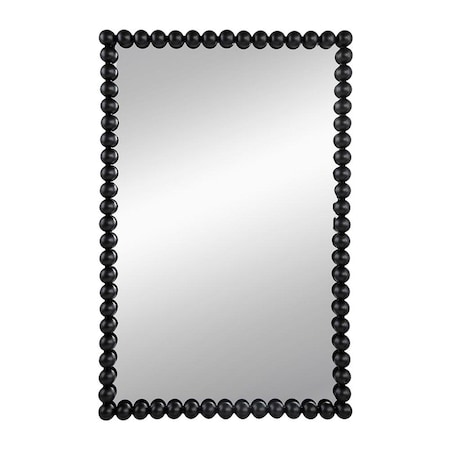Homeroots 36" Black Iron Framed Accent Mirror 485108
