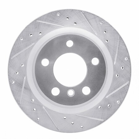 Dynamic Friction Co DFC Brake Rotor - Drilled and Slotted - Silver 631-31111R