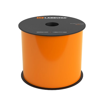 Labeltac LabelTac 4 and Pro Model High Performance 10-Year Vinyl Supply 4in x 150ft, Hi-Vis Orange LT421HP