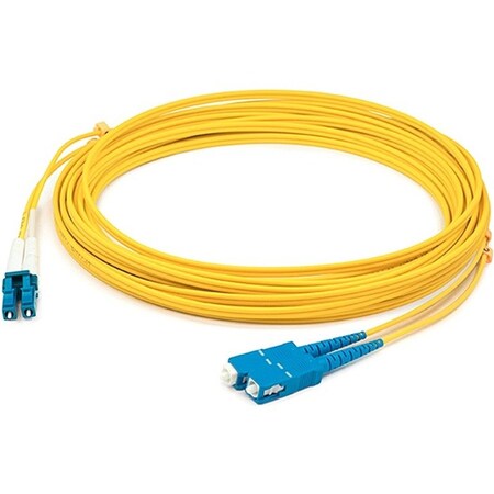 Add-On 11M SC TO LC YELLOW OS2 DUPLEX OFNP PLENUM-RATED SMF FIBER PATCH CABLE ADD-SC-LC-11M9SMFP