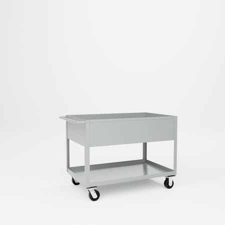 Pucel Tray Top Box Truck, 30 in W x 48 in D x 37 in H, 12 in Deep Box, Gray TT-3048-12P