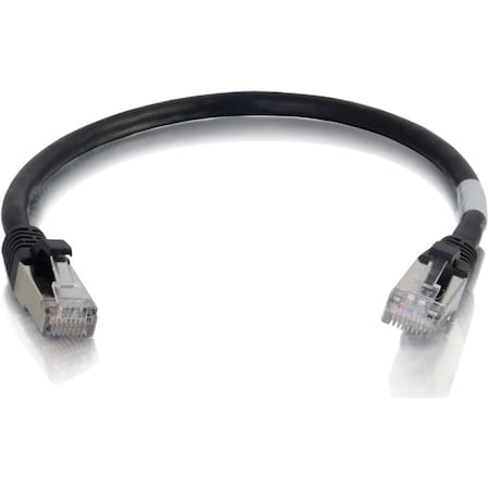 C2G 6IN CAT6 SNAGLESS STP CABLE-BLK 981