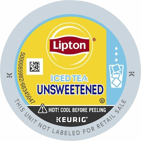Lipton Unsweetned Iced Black Tea K-Cup, Black Tea, Caffeinated, 4PK 5000367654