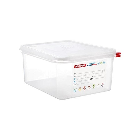 Araven Food Pan With Airtight Lid 1/2 Size 6" D 03034