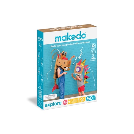 Makedo Explore Kit for 1 to 2 Makers Construction Playset 50 pc A0050