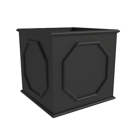 Leisuremod Sprout Square Fiberstone & MgO Clay Planter with Protective Cover, Weatherproof, No Assembly SP22BL