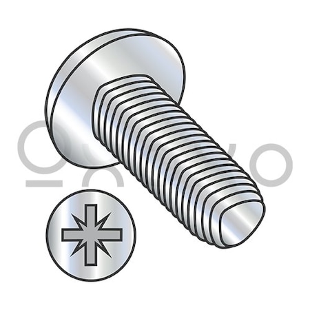 Oxoxo 8-32X1/4 Pozi Drive Pan Taptite Alternative Thread Rolling Screw Full Thrd Zinc Bake &Wax, 10000PK 423078