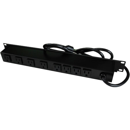 Wiremold Power Strip, Surge, Rack Mounted, 8 Outlet(s) 15 ft. R8BZ-15*
